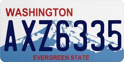 WA license plate AXZ6335