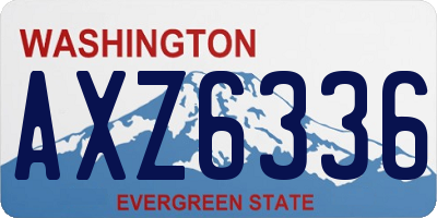 WA license plate AXZ6336