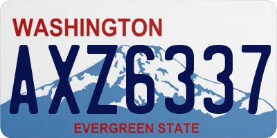 WA license plate AXZ6337