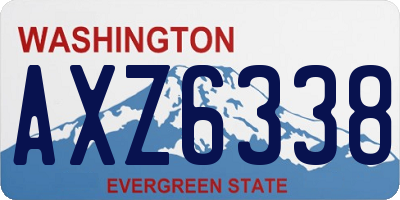 WA license plate AXZ6338