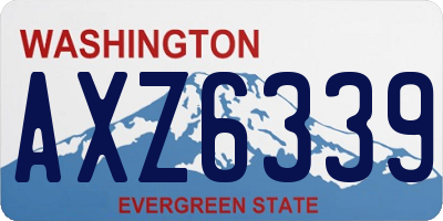 WA license plate AXZ6339