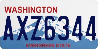 WA license plate AXZ6344