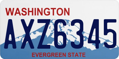 WA license plate AXZ6345