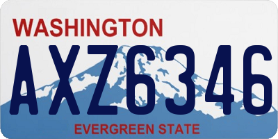 WA license plate AXZ6346