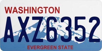 WA license plate AXZ6352