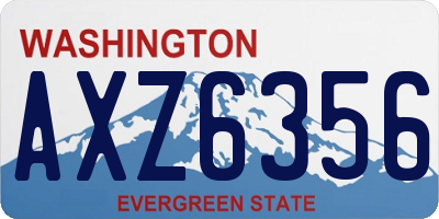 WA license plate AXZ6356