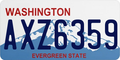 WA license plate AXZ6359