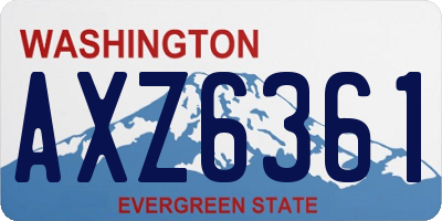 WA license plate AXZ6361
