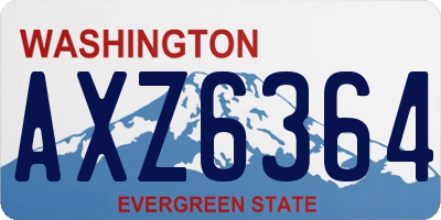 WA license plate AXZ6364