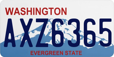 WA license plate AXZ6365