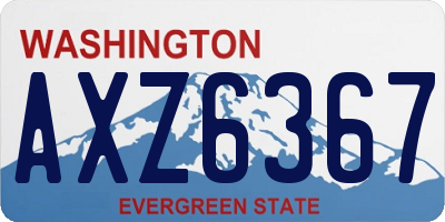 WA license plate AXZ6367