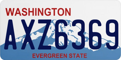 WA license plate AXZ6369