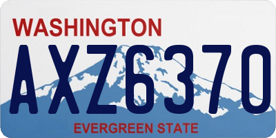 WA license plate AXZ6370