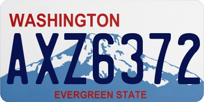 WA license plate AXZ6372