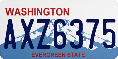 WA license plate AXZ6375
