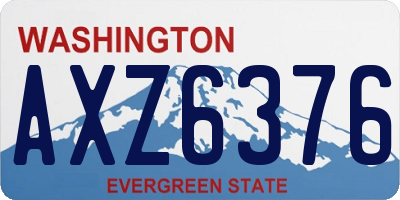 WA license plate AXZ6376