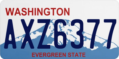 WA license plate AXZ6377