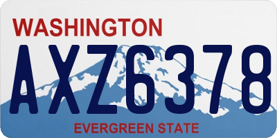 WA license plate AXZ6378