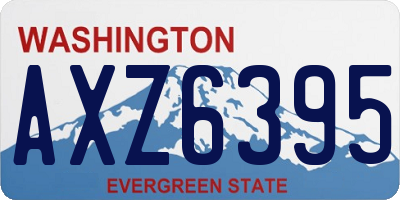 WA license plate AXZ6395