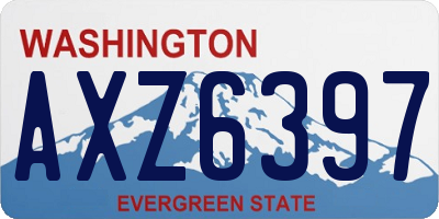 WA license plate AXZ6397
