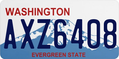 WA license plate AXZ6408
