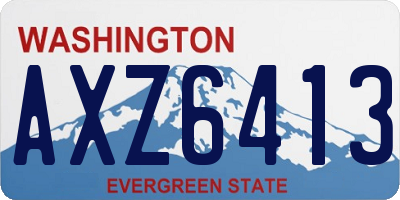WA license plate AXZ6413