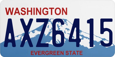 WA license plate AXZ6415