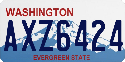 WA license plate AXZ6424
