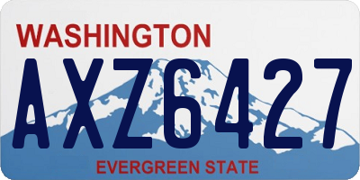WA license plate AXZ6427