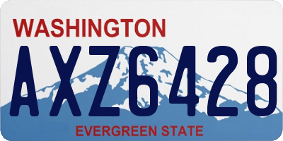 WA license plate AXZ6428