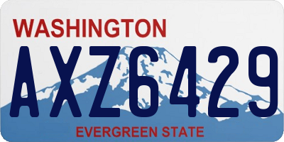 WA license plate AXZ6429