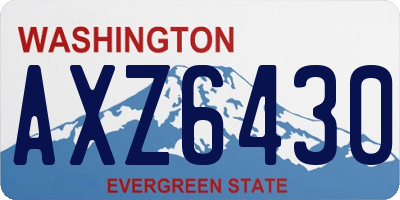 WA license plate AXZ6430