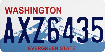 WA license plate AXZ6435