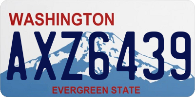 WA license plate AXZ6439