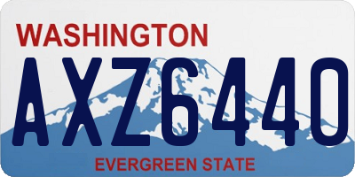 WA license plate AXZ6440