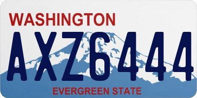 WA license plate AXZ6444