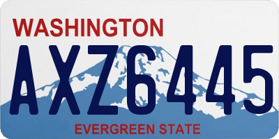 WA license plate AXZ6445