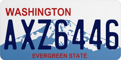 WA license plate AXZ6446