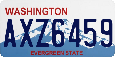 WA license plate AXZ6459