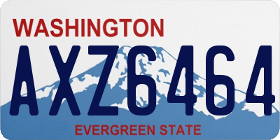 WA license plate AXZ6464
