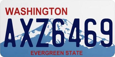 WA license plate AXZ6469
