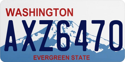 WA license plate AXZ6470