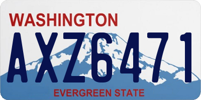 WA license plate AXZ6471