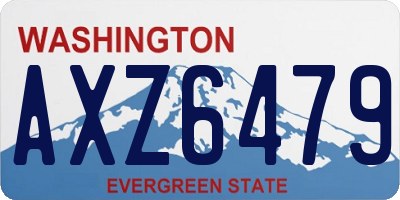 WA license plate AXZ6479