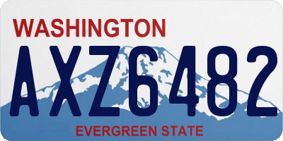 WA license plate AXZ6482