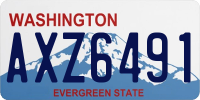 WA license plate AXZ6491