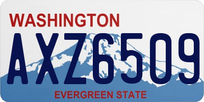 WA license plate AXZ6509