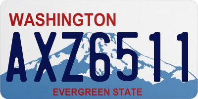 WA license plate AXZ6511