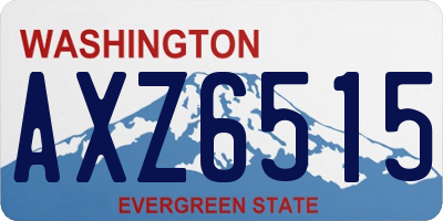WA license plate AXZ6515