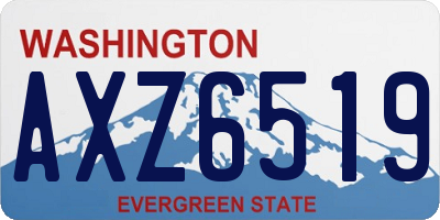 WA license plate AXZ6519